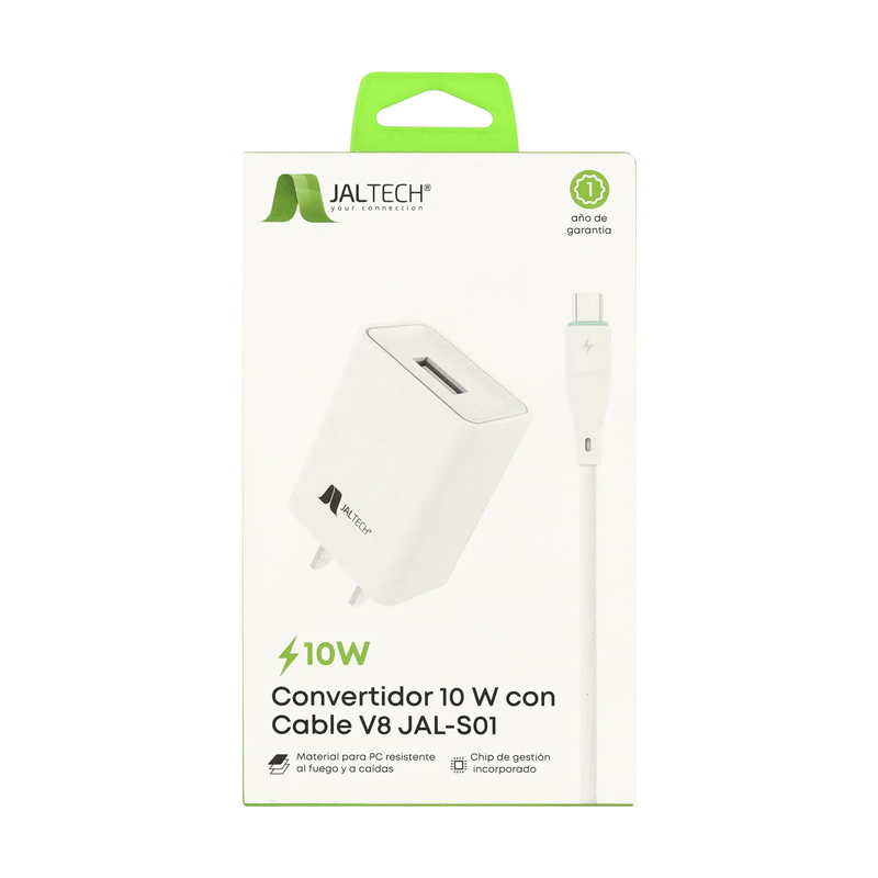 Cargador Jaltech 10w con cable v8 JAL-S01