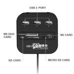 COMBO HUB USB Y CARD SD