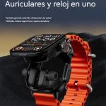 reloj inteligente con audifonos, Kalobee GT8 Buds