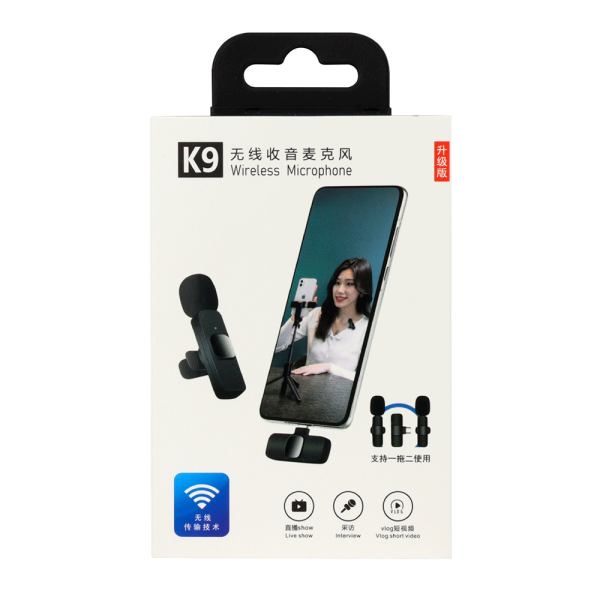 MICRÓFONOS INALAMBRICO DE  SOLAPA SET X2 K9 PARACELULAR