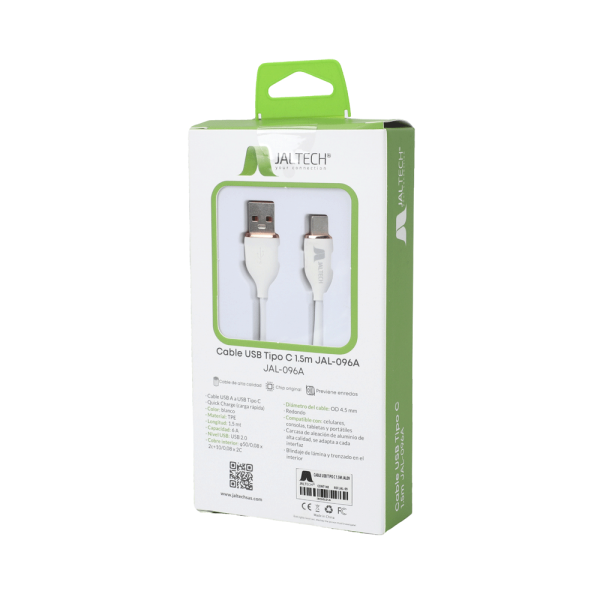 Cable USB tipo C 1.5M JAL-096A