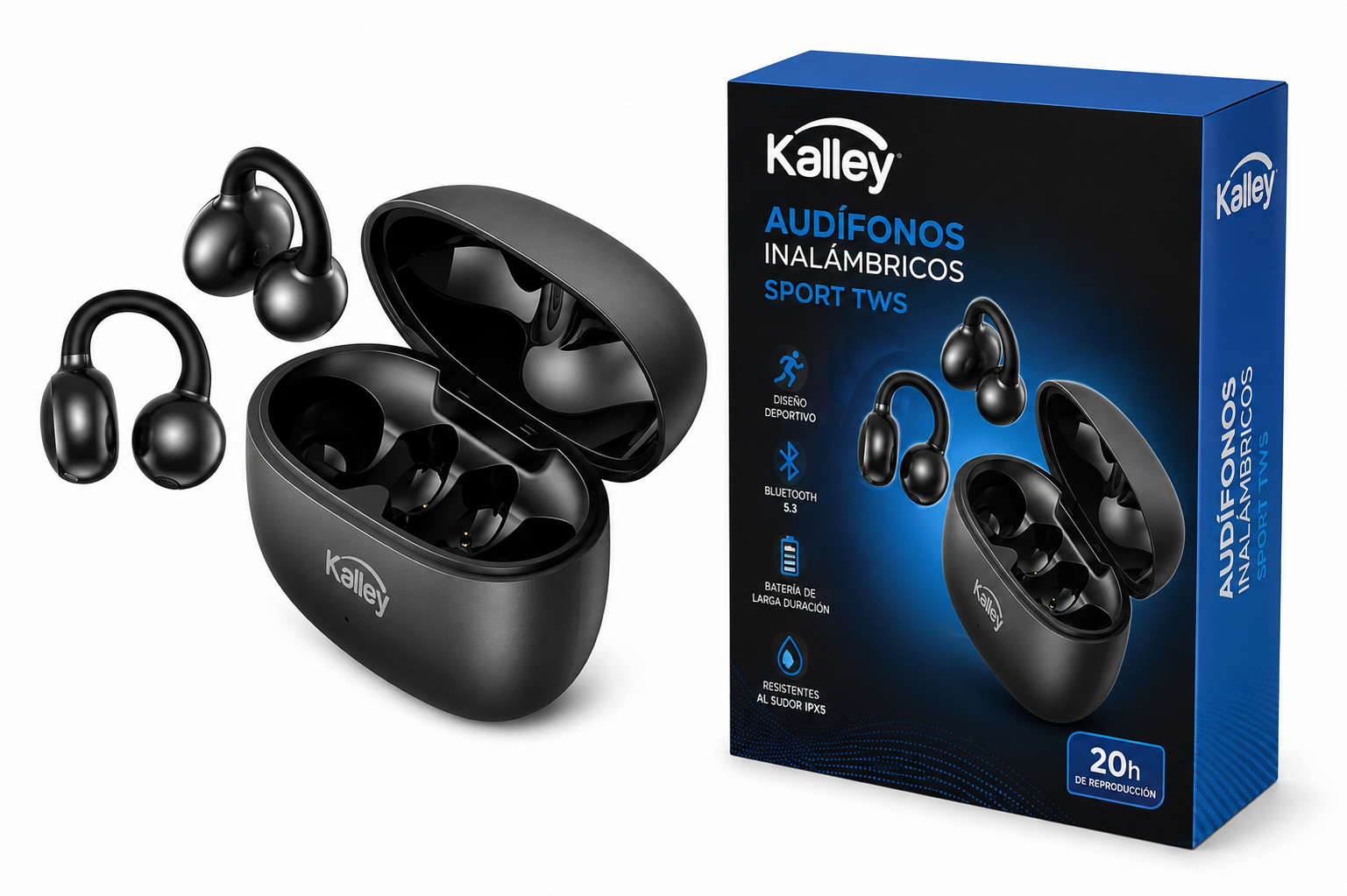 328d2b7d-703c-4ab2-9c25-c9c32cc920bc Audífonos KALLEY Inalámbricos Bluetooth Deportivos K-AIC - Image 1