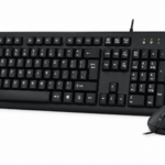 Kit Teclado y Mouse KM 100SE Negro Alambrico