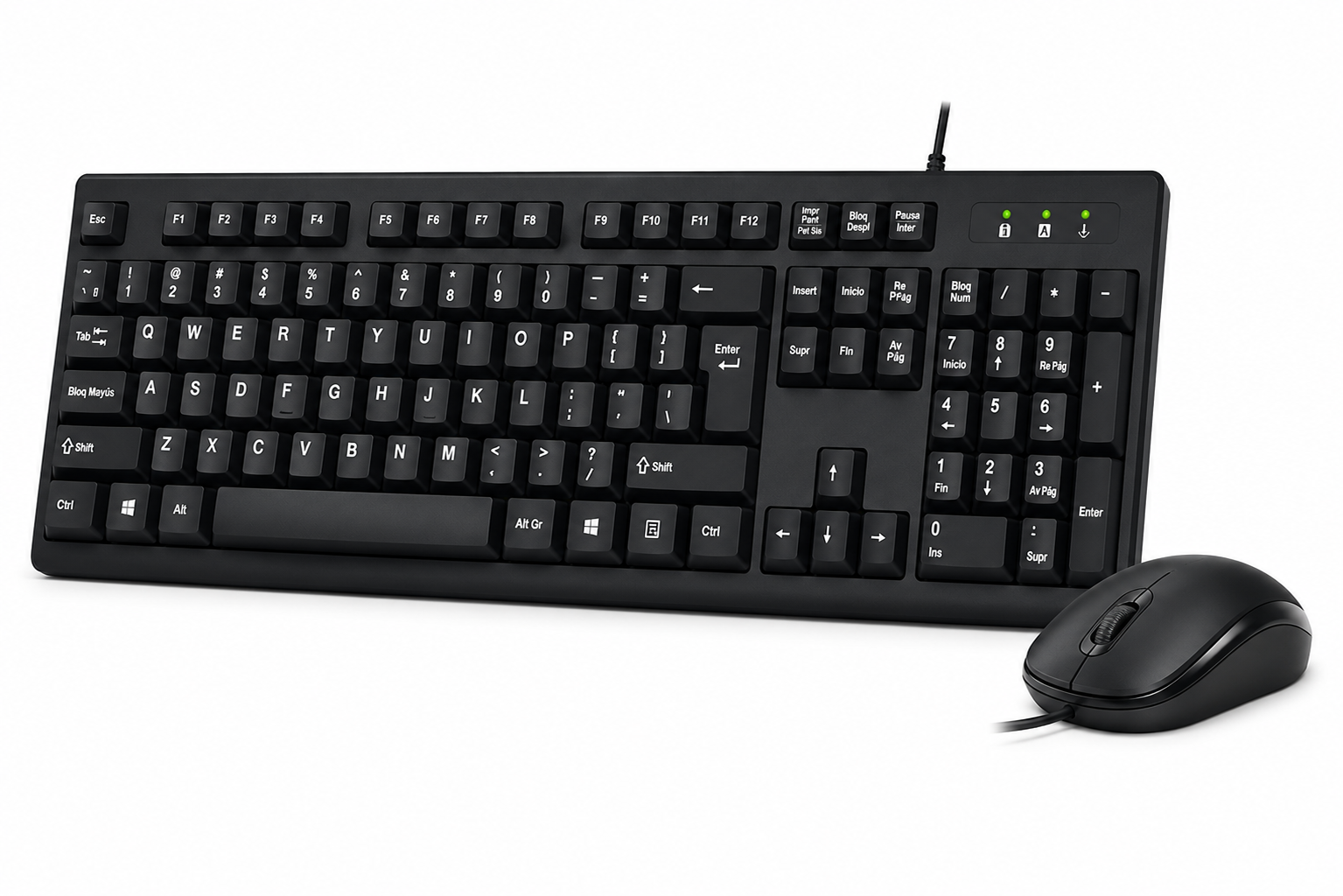 teclado Kit Teclado y Mouse KM 100SE Negro Alambrico - Imagen 1