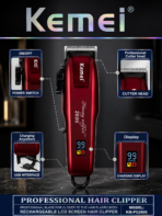 Maquina Barbera Inalámbrica  Kemei - Image 3