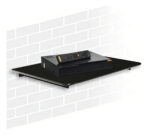 Repisa Niatec Negro Metal Vidrio Para Pared - Imagen 3