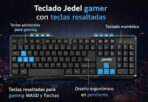 Teclado Gamer Jedel Alambrico - Imagen 4