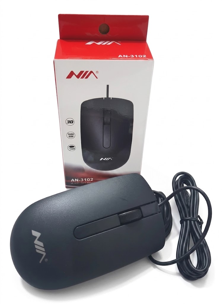 176316e2-6c1e-4e1b-9439-dedf99b8b294 Mouse Nia Alámbrico Optico Usb AN-3102 - Imagen 1