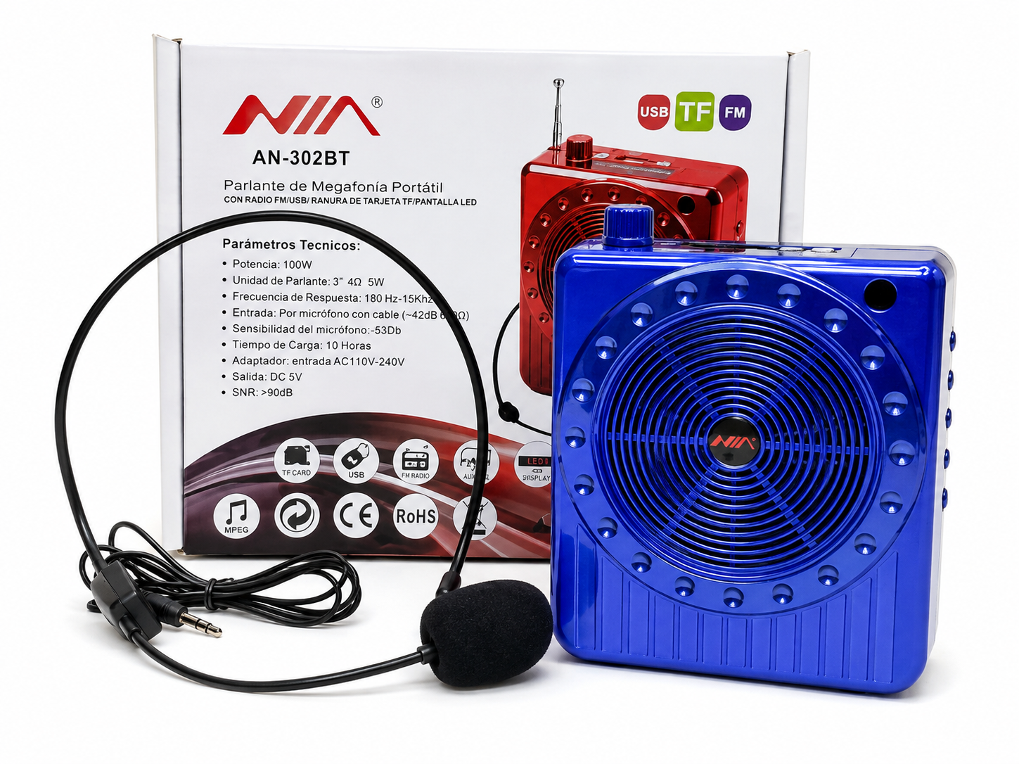 CHAT GP Radio Perifoneo Fm Y Bluetooth Marca Nia An-302 - Image 1