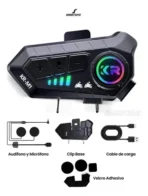 Intercomunicador Inalámbrico Bluetooth De Casco Moto Kr-M1 - Imagen 3