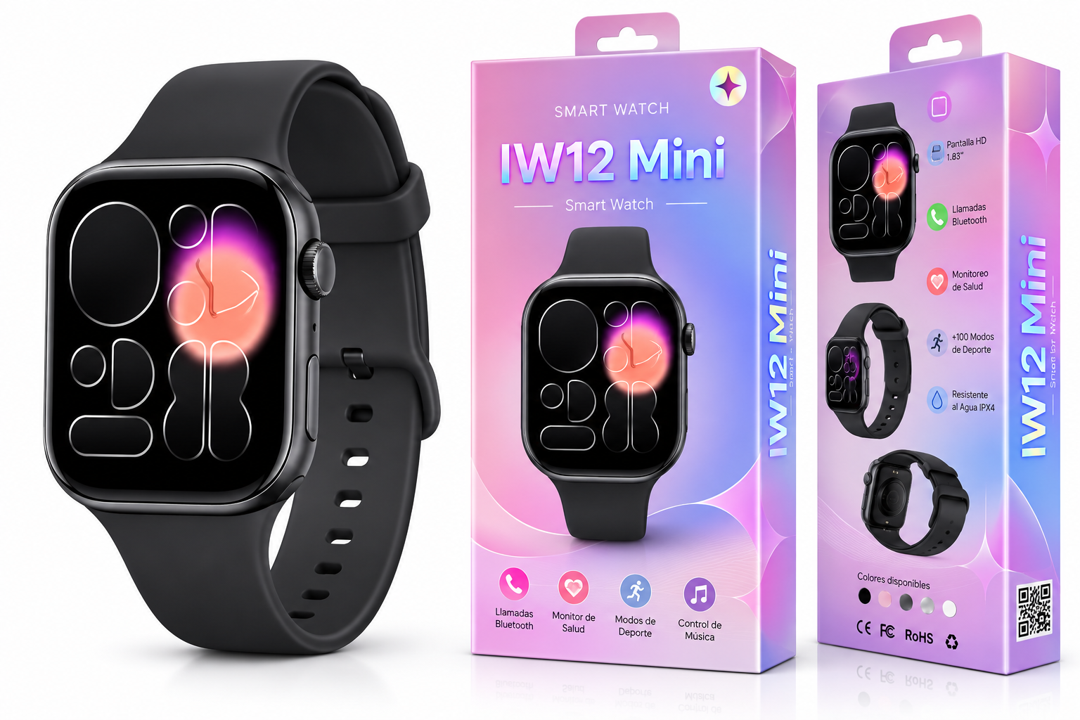 bb9e6188-ea34-4dee-8c7d-3678ea316566 SmartWatch IW12 Mini 42MM - Image 1