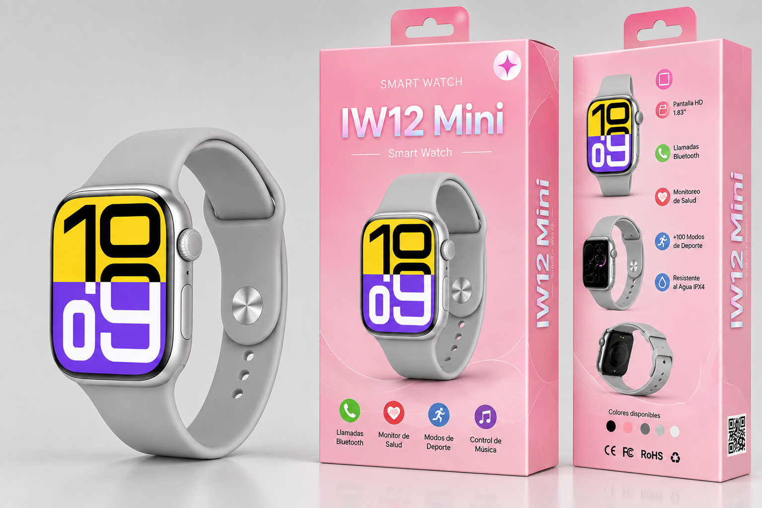 c921f020-d3c7-45ae-bf28-819e3e069cce SmartWatch IW12 Mini 42MM GRIS - Image 1