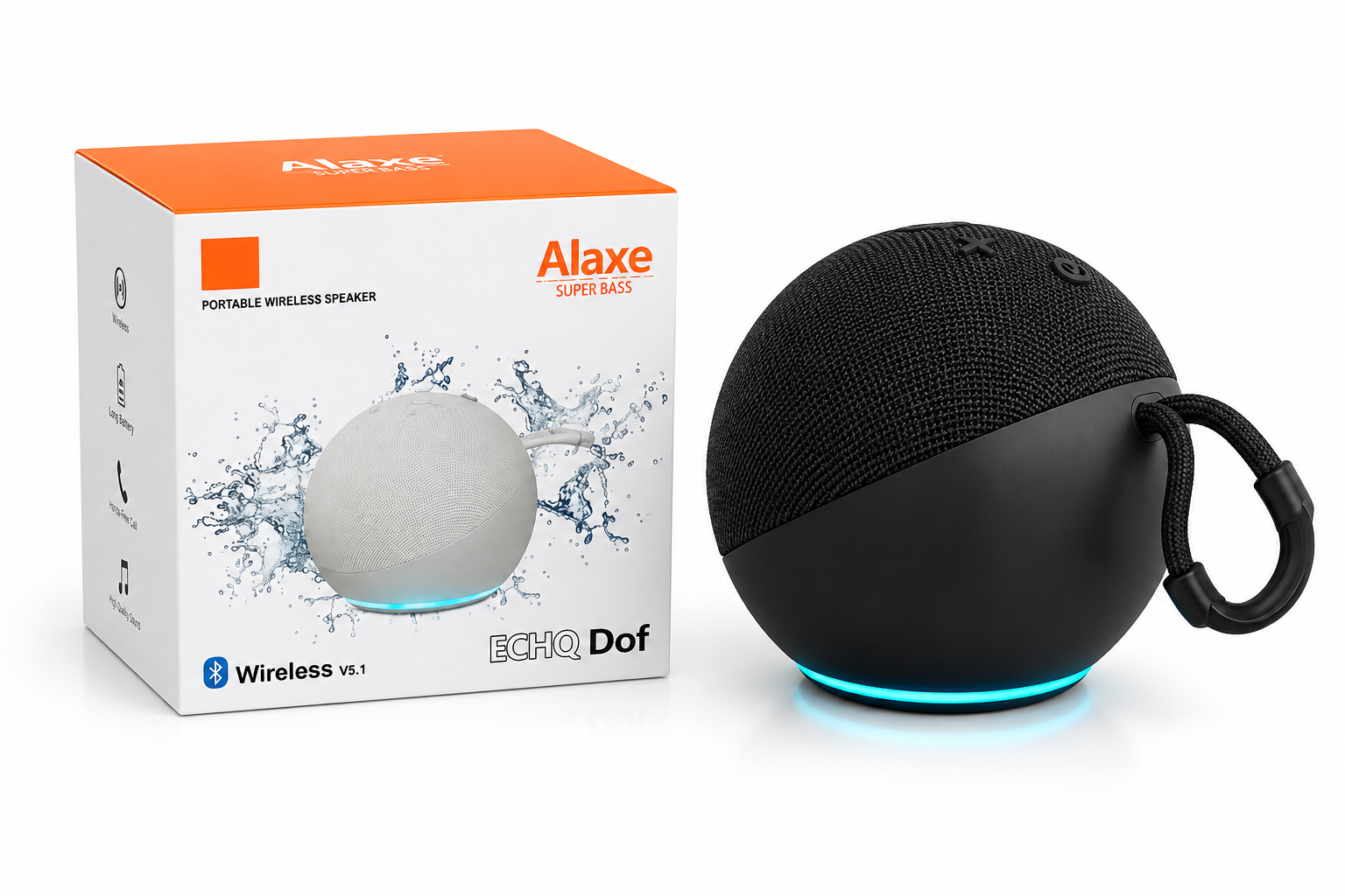 ded778dc-662b-41e8-9e34-69dbec5055a1 Altavoz portátil Alaxe Super Bass con Bluetooth USB - Image 1